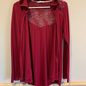 Open Cardigan with Hood